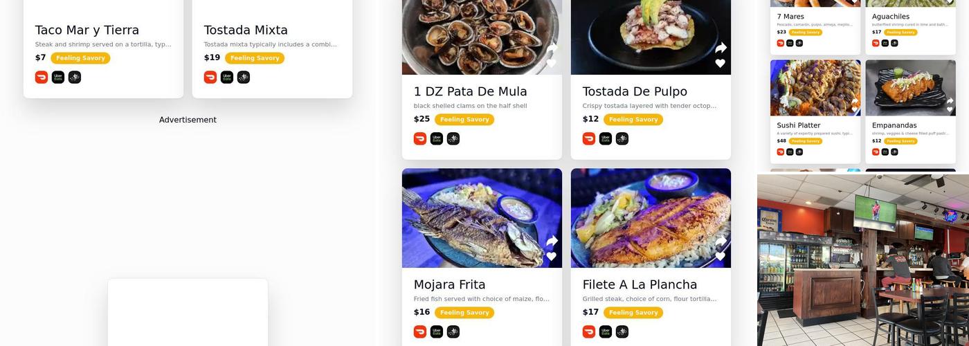 Mariscos Mi Lindo Sinaloa Menu