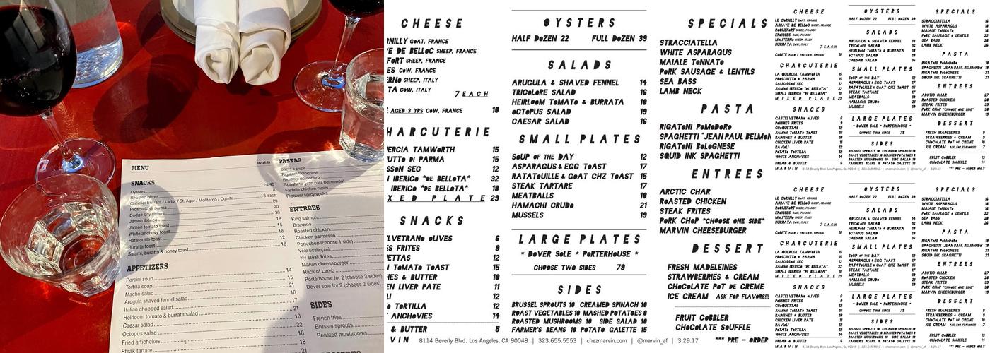 Marvin Menu