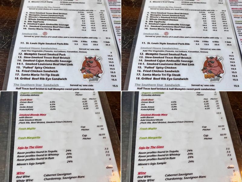 Memphis Minnie's BBQ Joint Menu