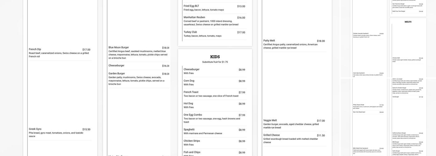 Metro City Restaurant & Bar Menu