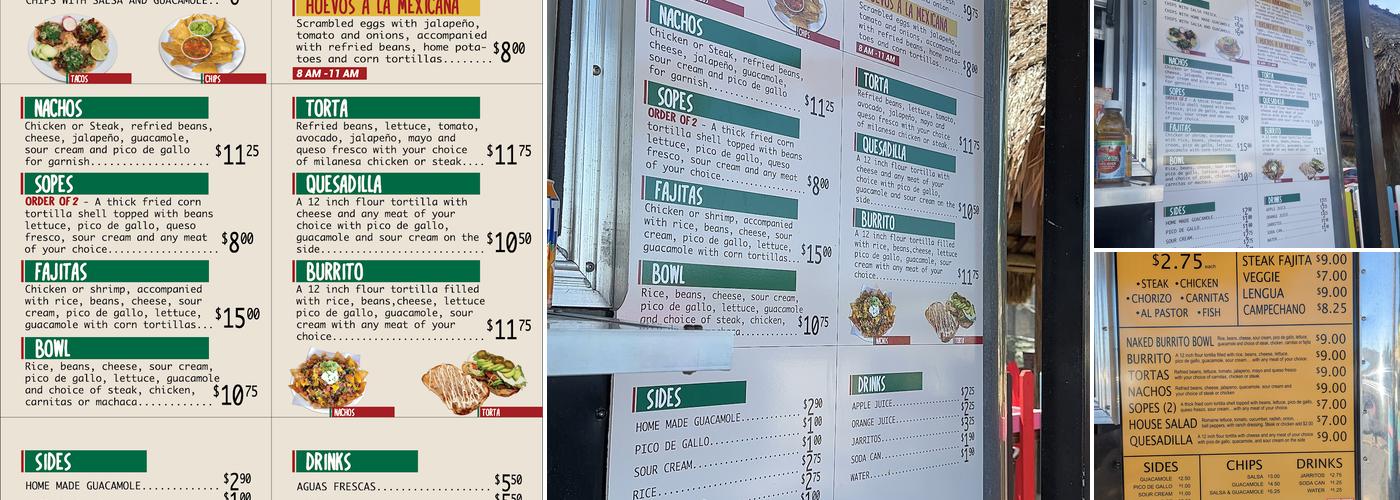 Mexiote Menu