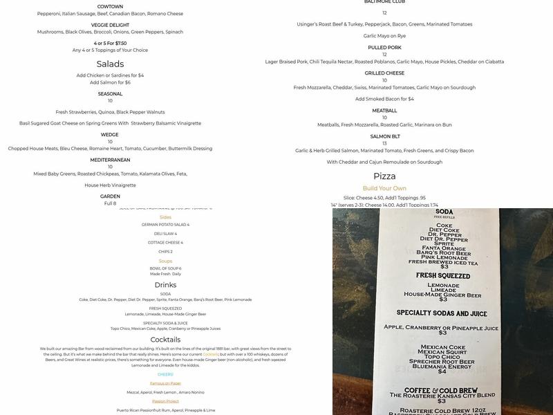 Milwaukee Delicatessen Company Menu