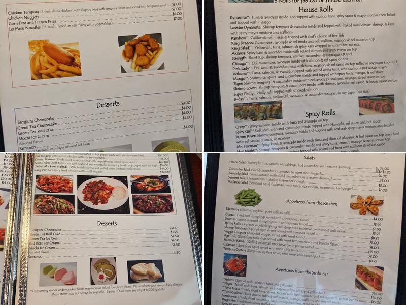 Miyaki Sushi and Grill Menu