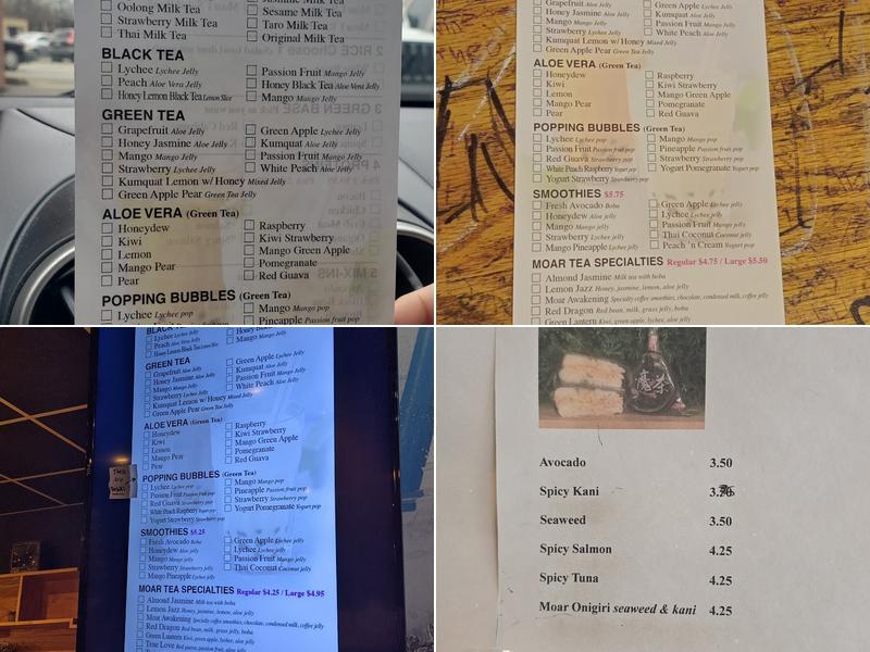 Moar Tea Menu