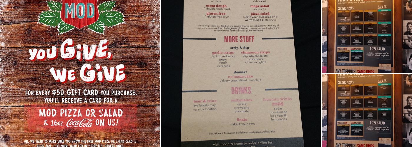 MOD Pizza Menu