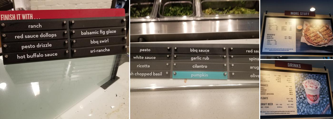 MOD Pizza Menu