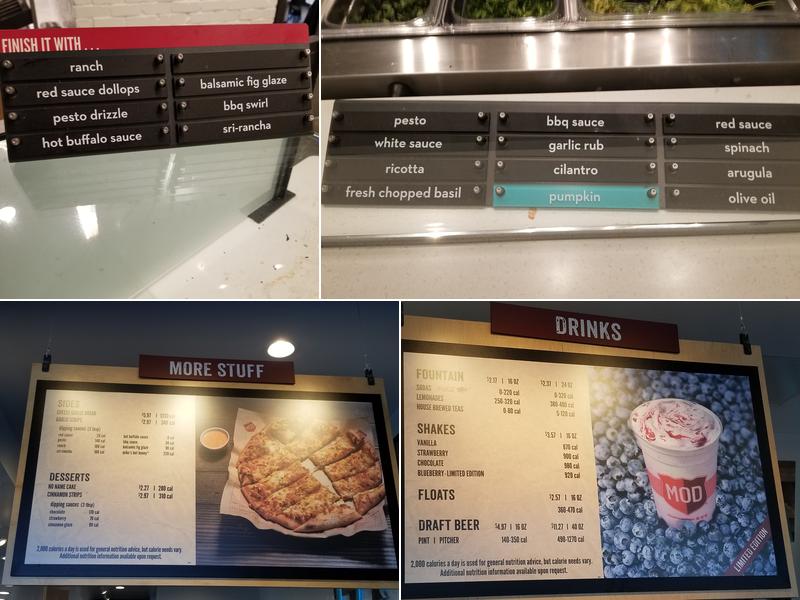 MOD Pizza Menu