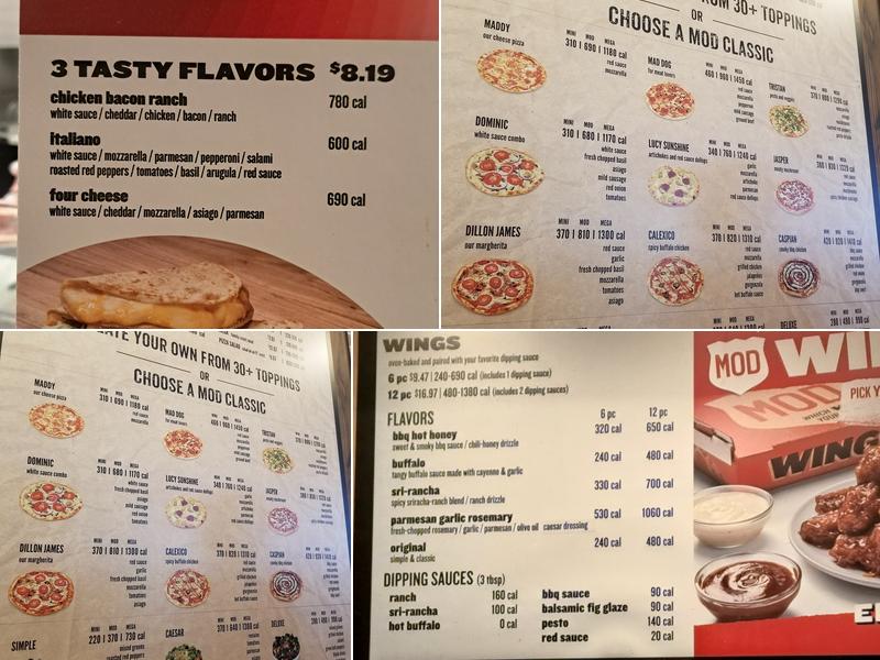 MOD Pizza Menu