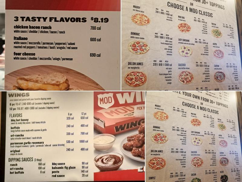 MOD Pizza Menu