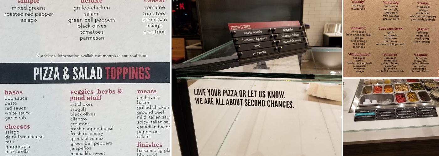 MOD Pizza Menu