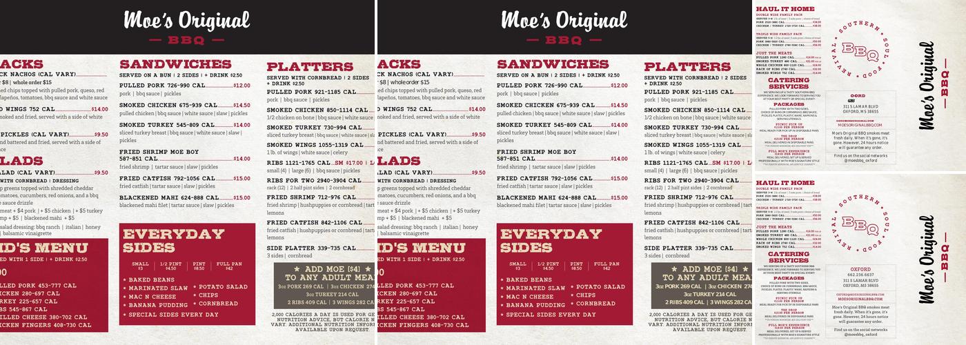 Moe's Original BBQ Menu