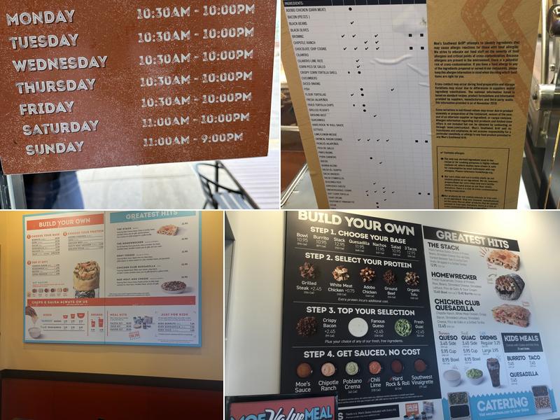 Moe's Southwest Grill Menu