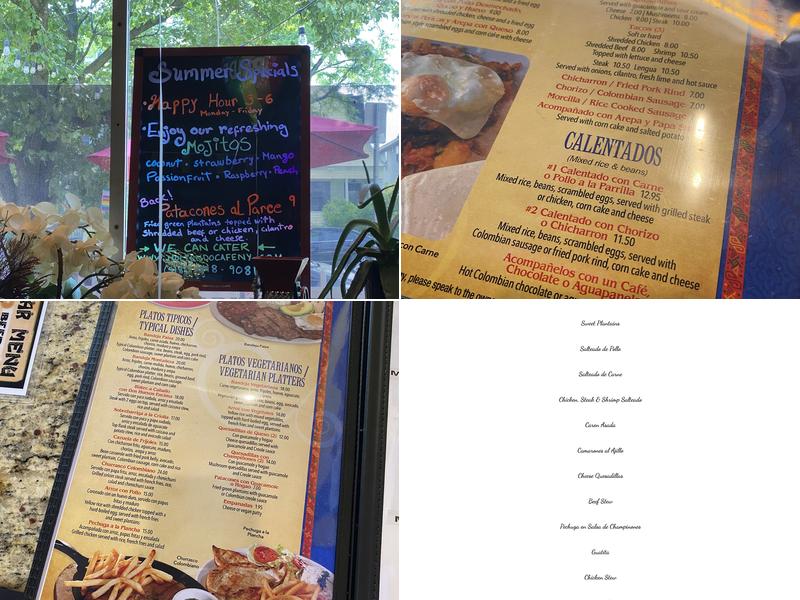 Moliendo Cafe Menu
