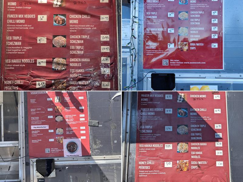 Momo Cook truck Menu