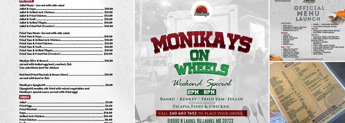 Monikay's Kitchen Menu