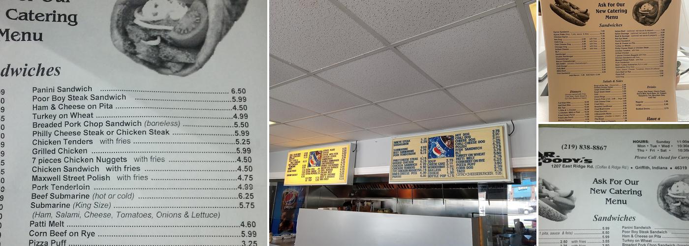 Mr Goody's Menu