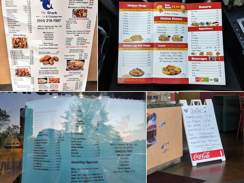 Mr. Shark Fish & Chicken (Chicago Style) Durham NC Menu