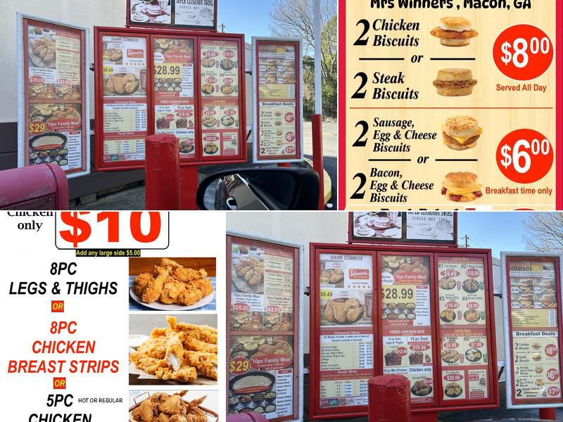 Mrs Winners Chicken & Biscuits Menu
