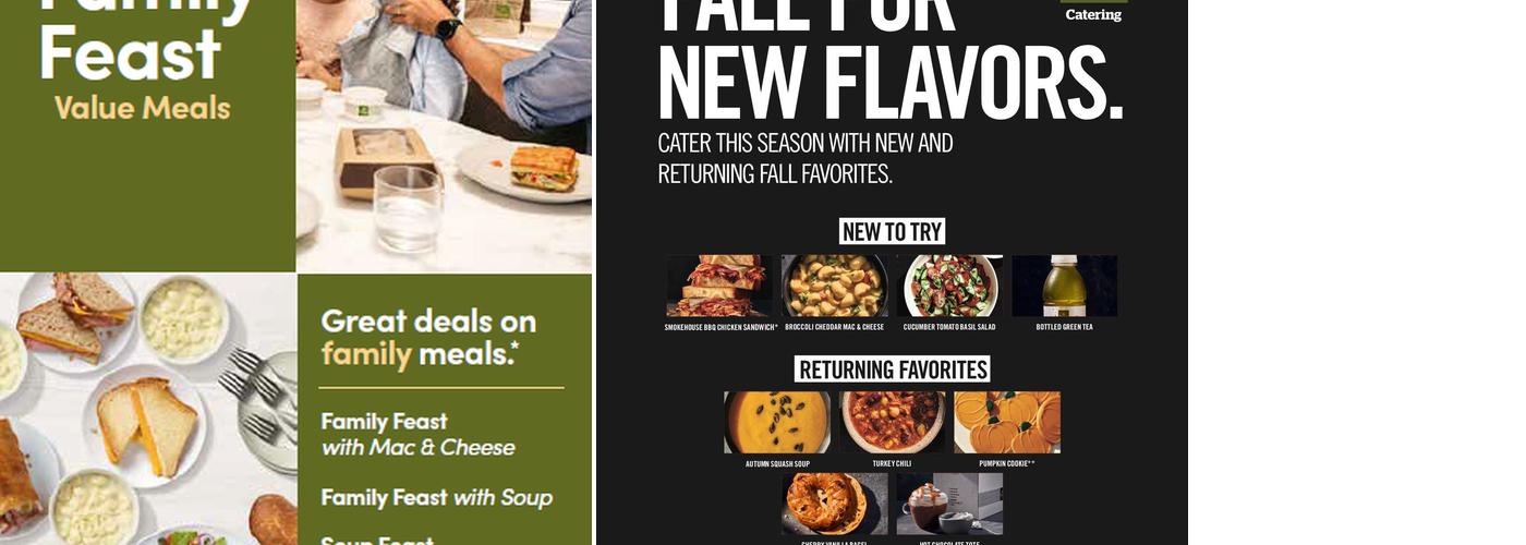 Panera Bread Menu