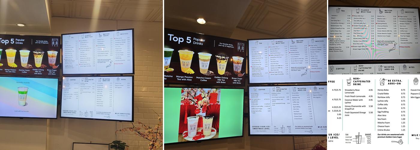 Muse Tea Menu