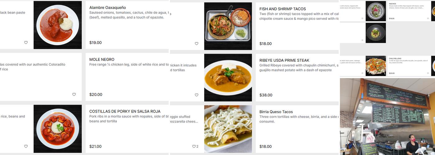 SaMo’s Oaxaca Menu