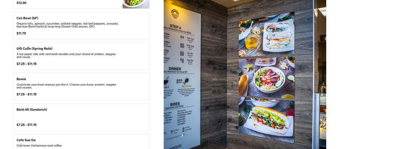 Nom Nom Asian Grill Menu