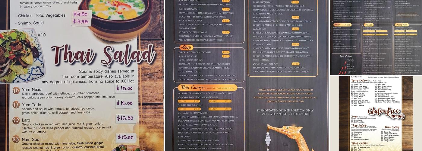 Novi Siam Spicy Menu