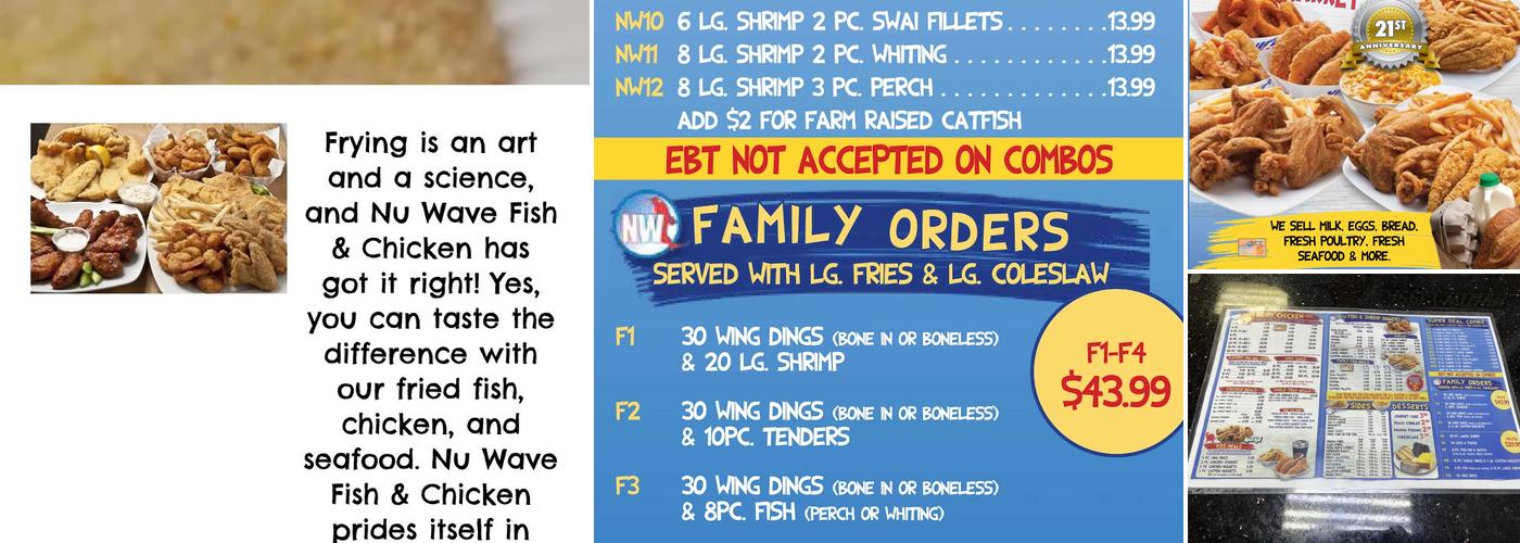 Nu wave fish and chicken Menu