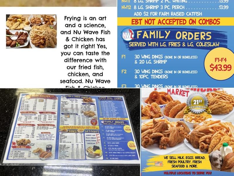 Nu wave fish and chicken Menu