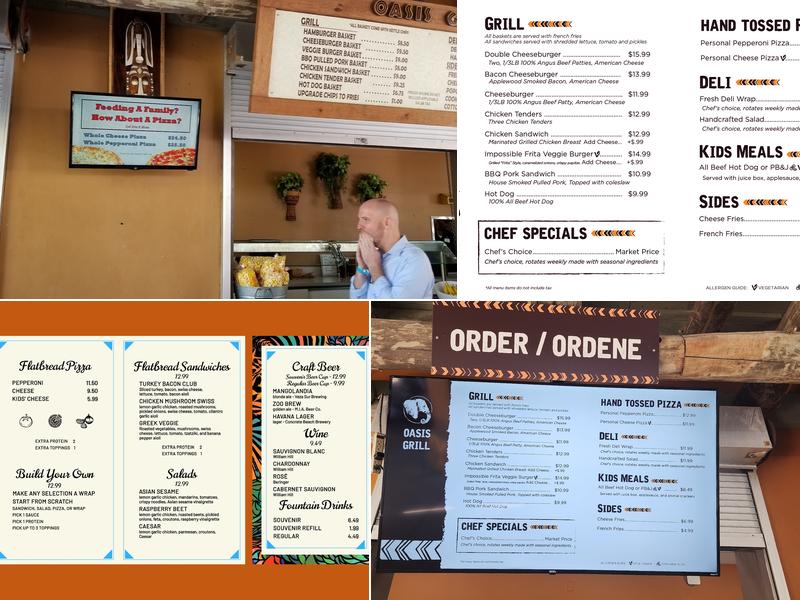 Oasis Grill Menu