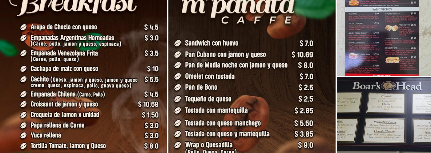 M'PANATA CAFFE LLC Menu
