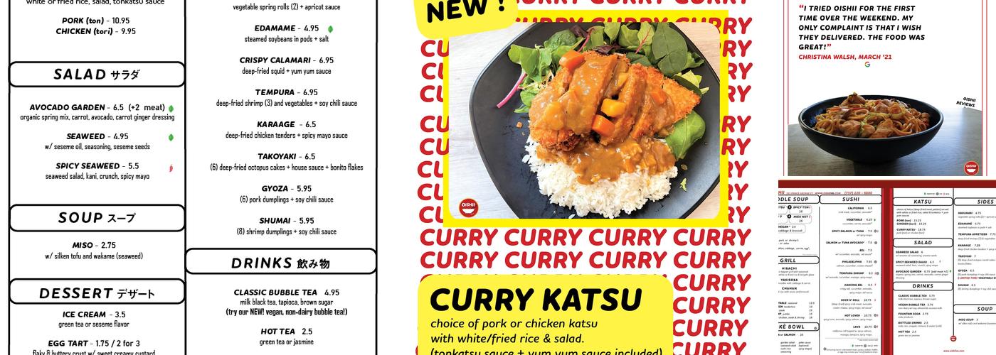 Oishii Japanese Ramen & Hibachi Grill Menu