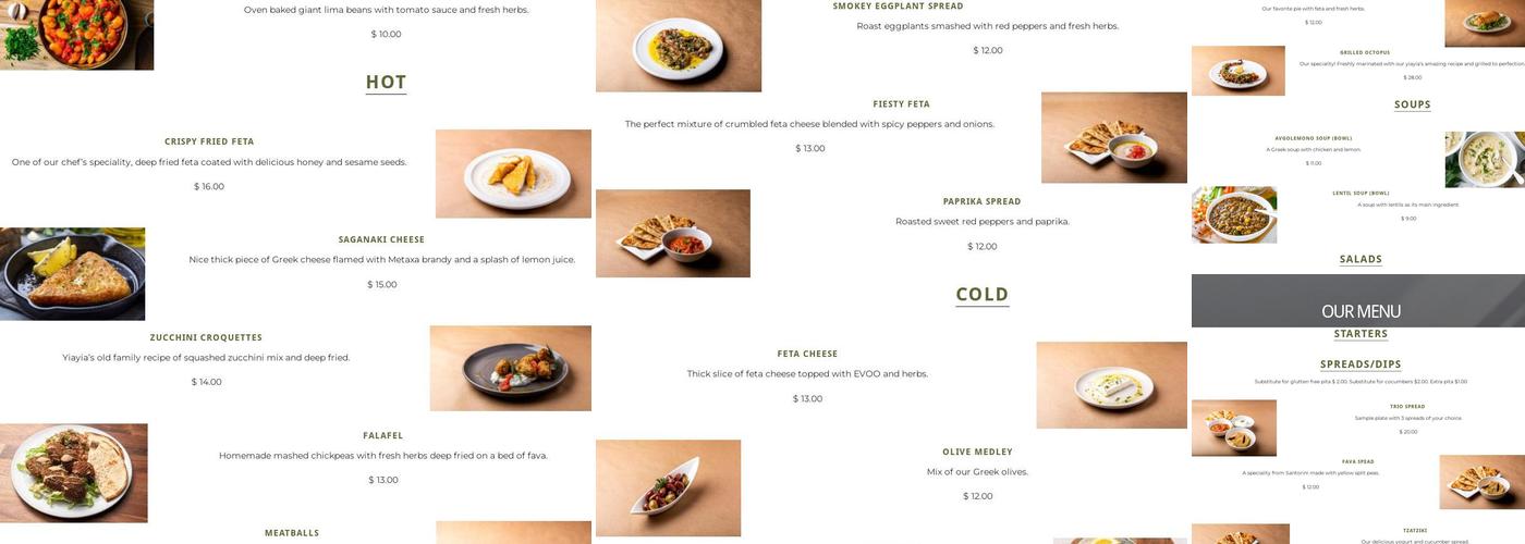 Oliv Pit Athenian Grill Menu