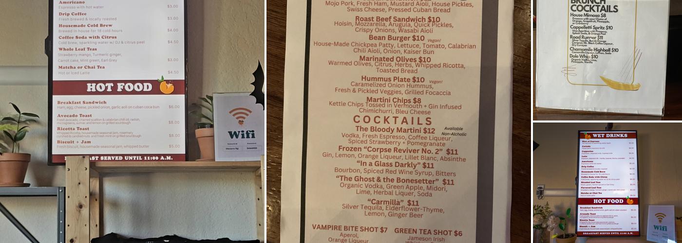 Oscura Menu