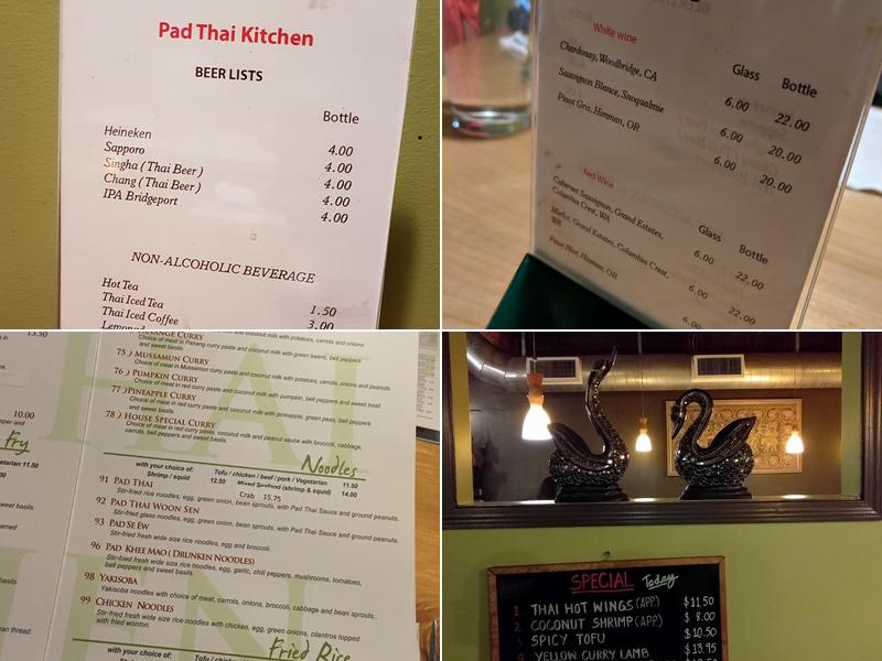 Pad Thai Kitchen Menu
