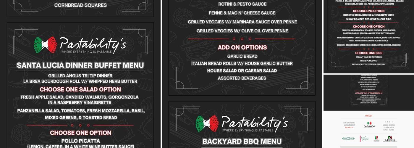 Pastability's Menu