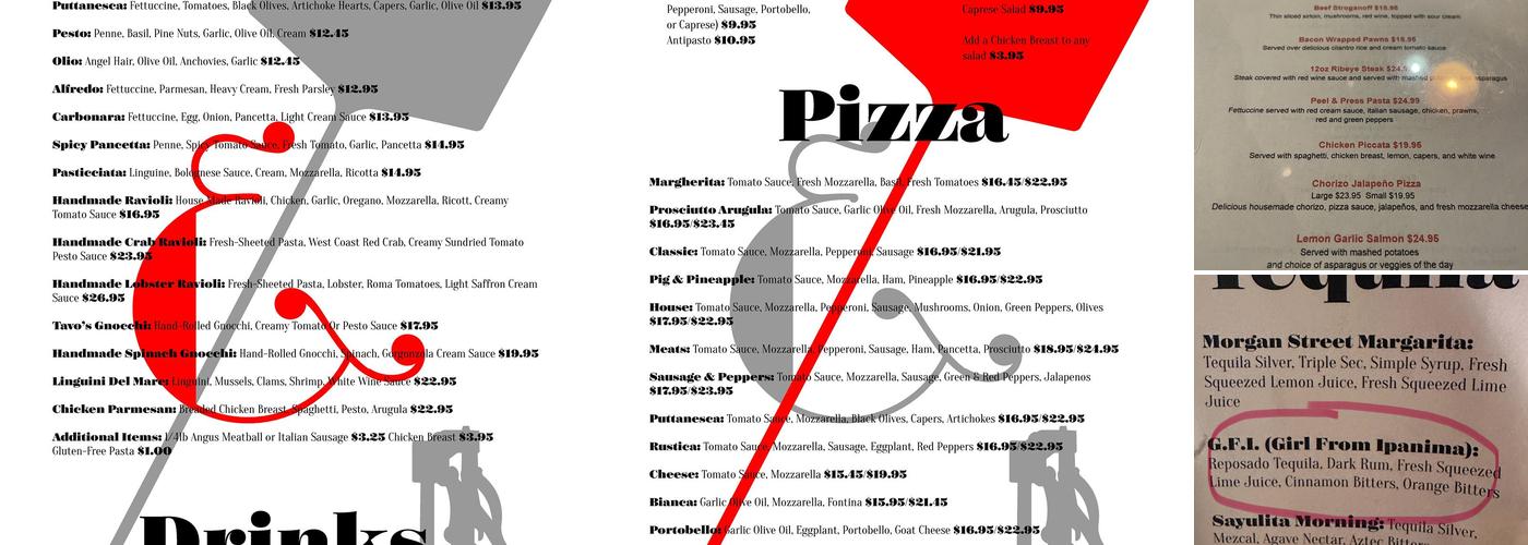 Peel & Press Menu