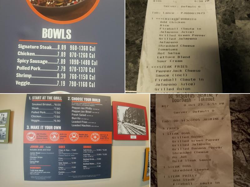 PepperJax Grill Menu