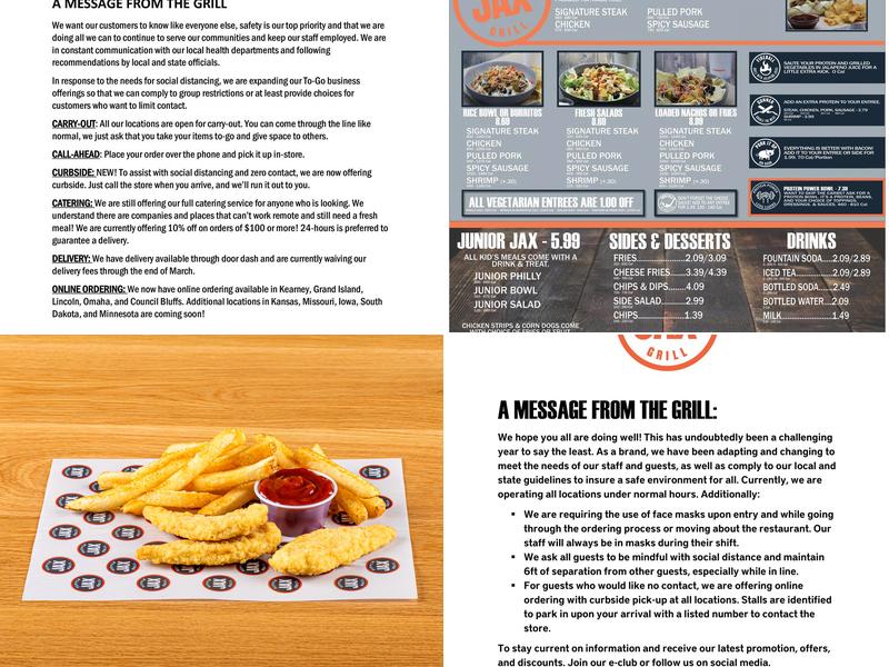 PepperJax Grill Menu