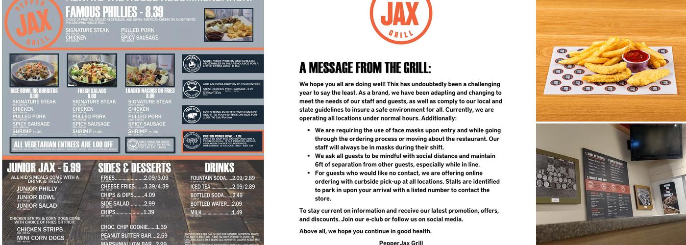 PepperJax Grill Menu