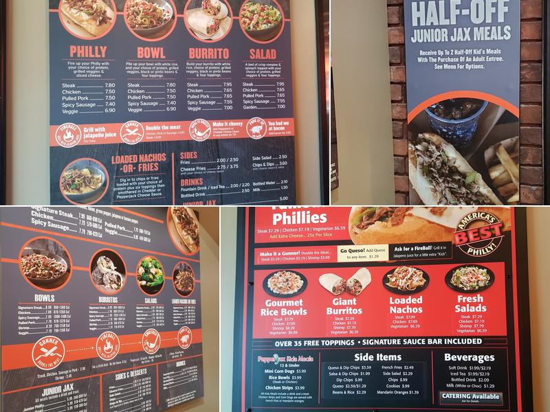 PepperJax Grill Menu