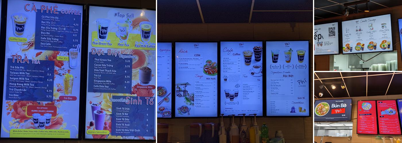 Phi Coffee & Tea Menu