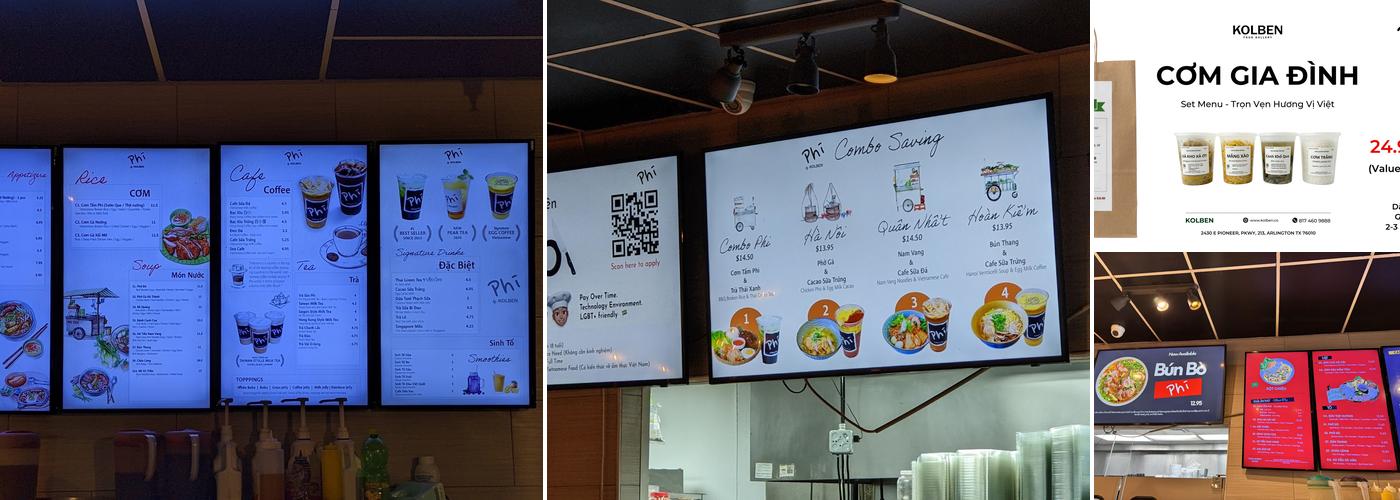 Phi Coffee & Tea Menu