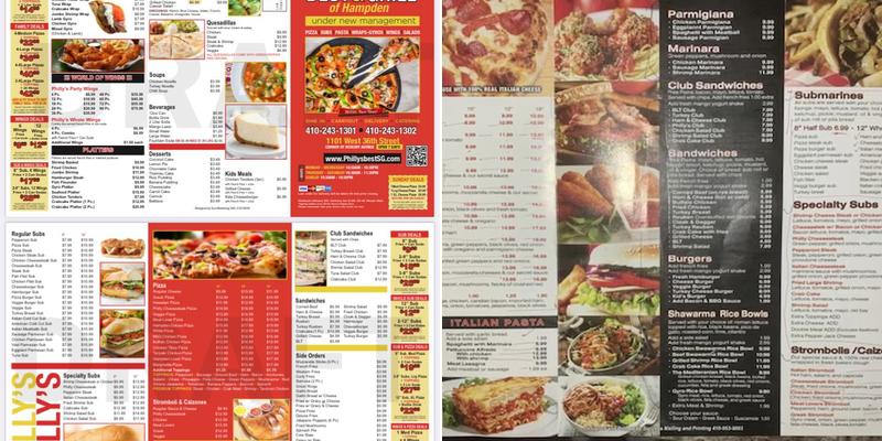 Philly's Best & Grill of Hampden Menu