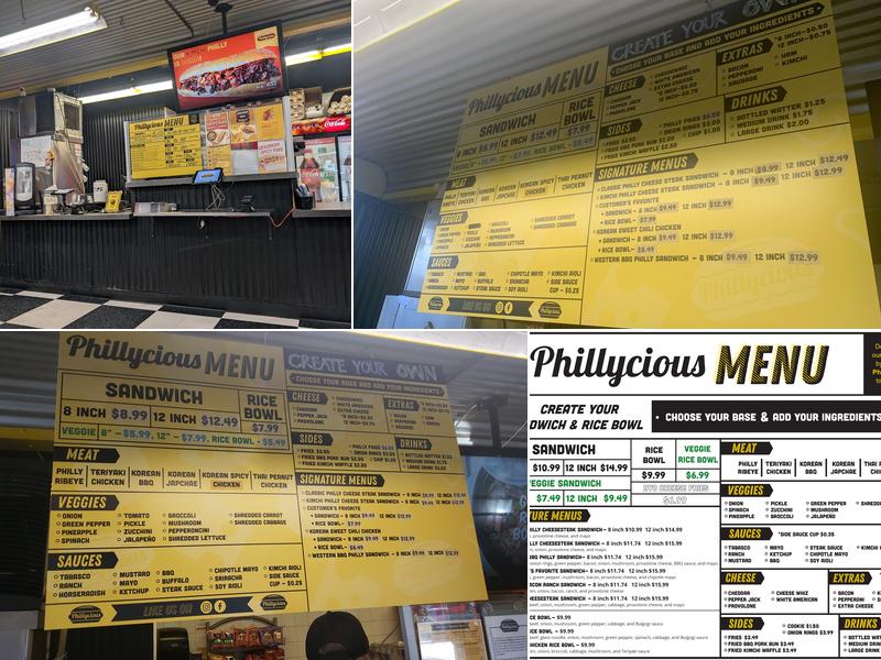 Phillycious Menu