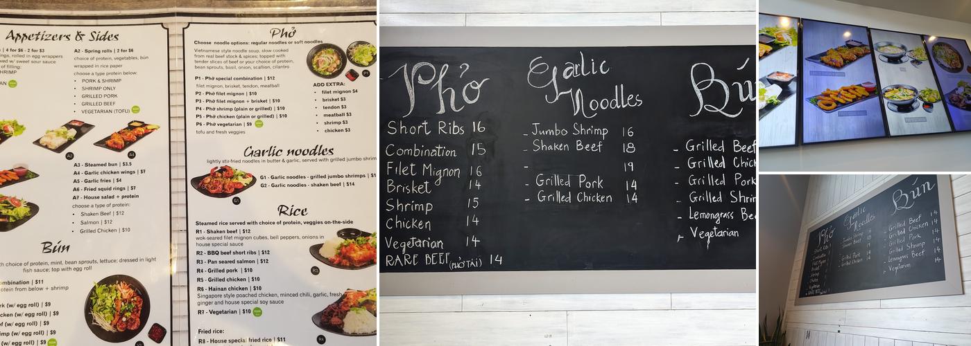 Phở Lux Menu