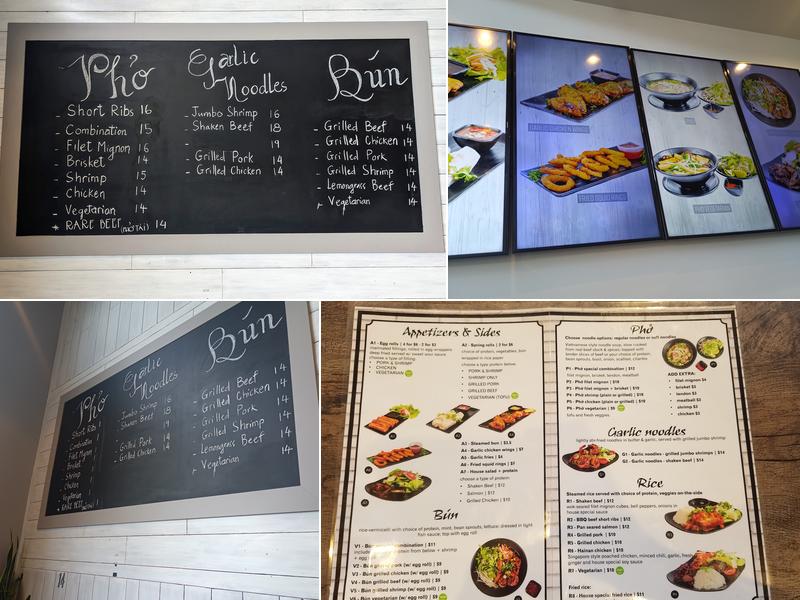 Phở Lux Menu