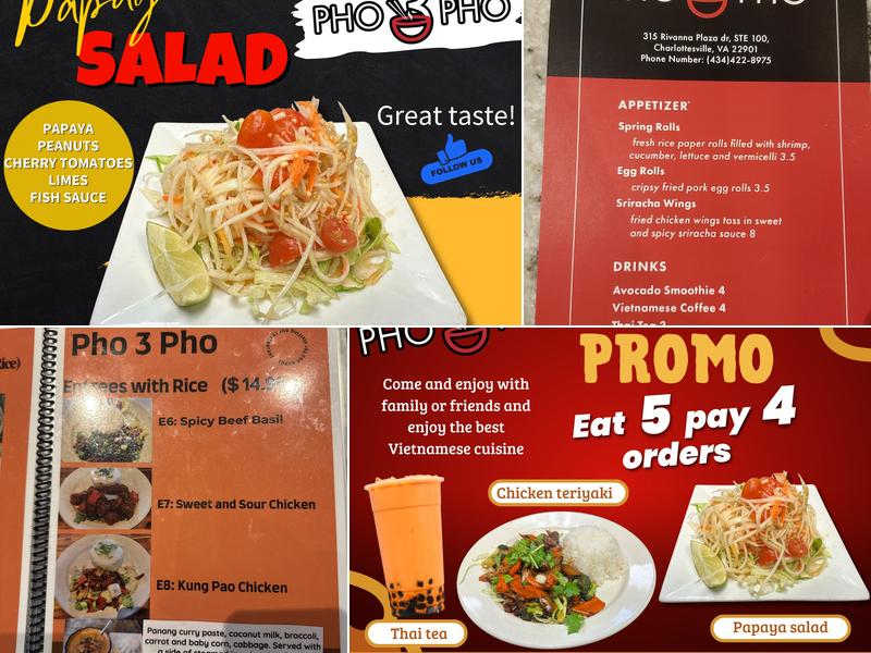 Pho 3 Pho Menu