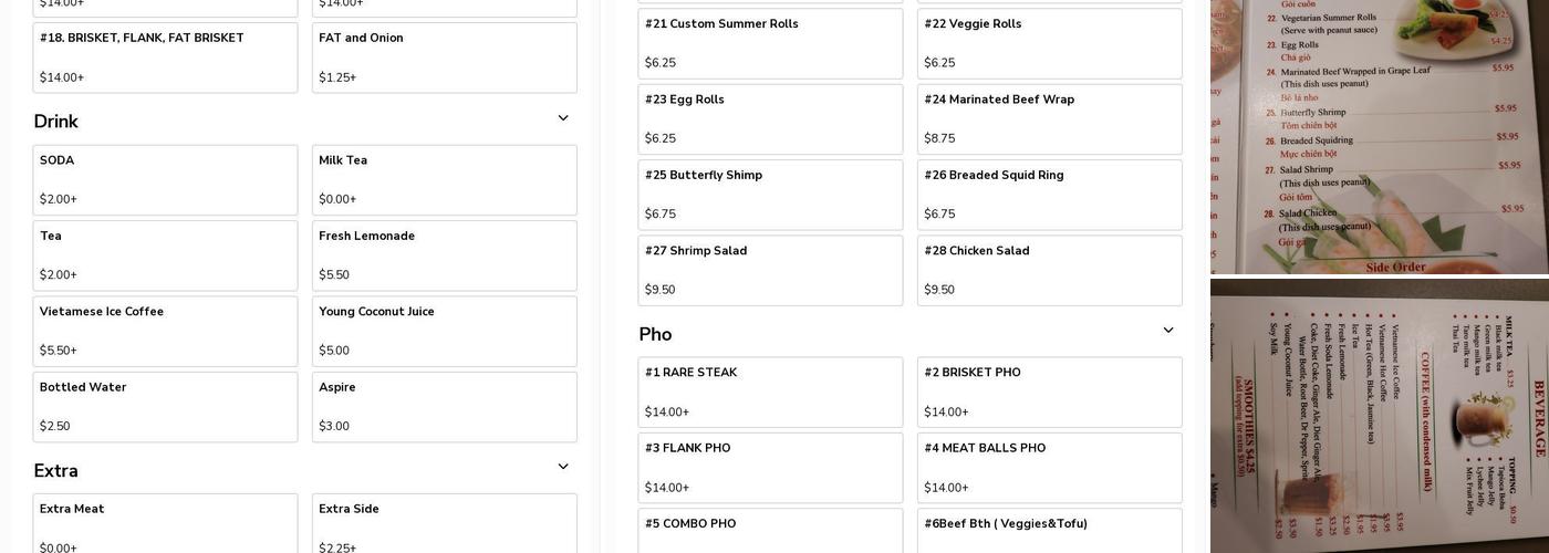 PHO 5UP ANNAPOLIS Menu
