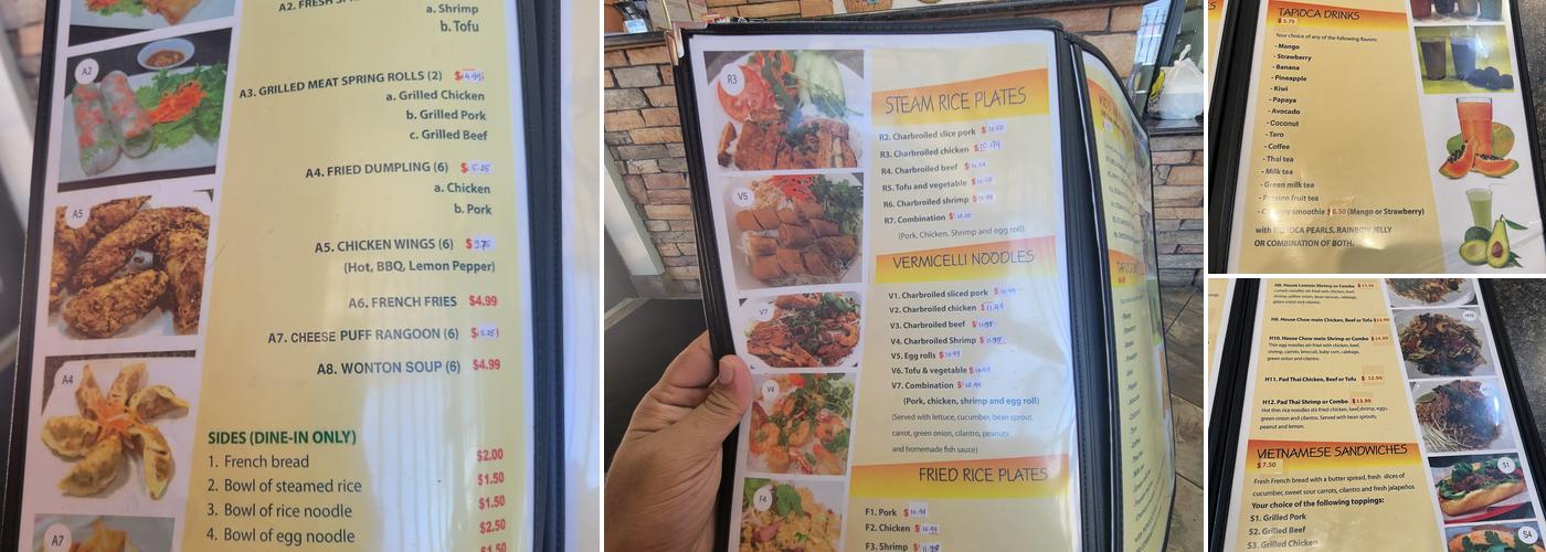 Pho Now Menu